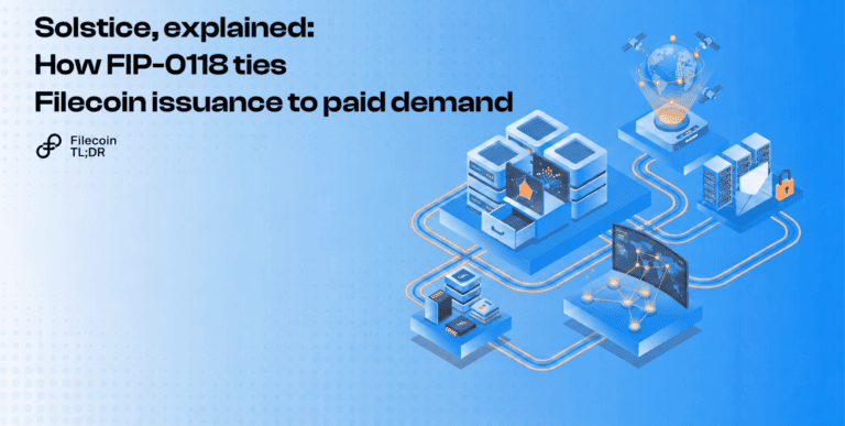 Solstice, explained: How FIP-0118 ties Filecoin issuance to paid demand